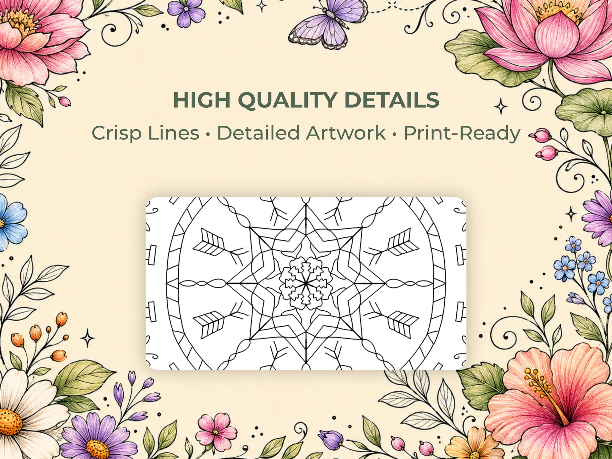 Mandalas Florales para Colorear, 19 PDFs Imprimibles — Galería 7